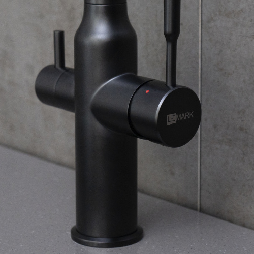 Смеситель для кухни LeMark Expert LM5083BL-Black на мойку черный - фото 4