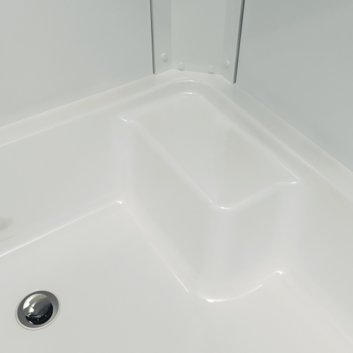 Душевой уголок Тритон Коралл Щ0000061782 120х80 стекло прозраное с узором профиль белый с поддоном - фото 3