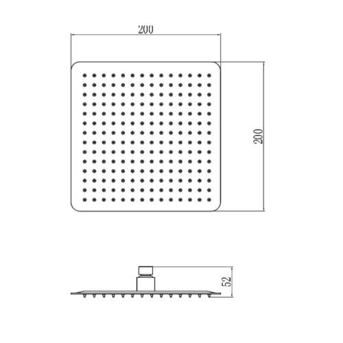 Верхний душ Fmark FS-000F08L сатин - фото 3