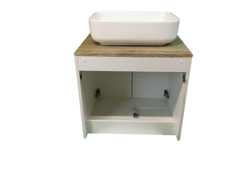 Тумба с раковиной Sintesi STL.W7023_SIN-LVB-APP-409WM 60х55х50 подвесная цвет темно-серый/коричневый/белый - фото 2