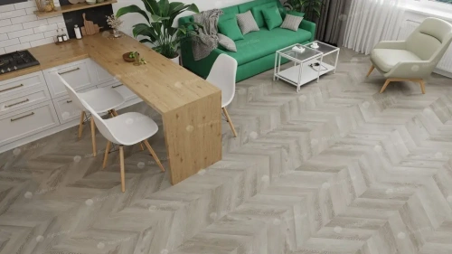 SPC ламинат Alpine Floor Chervon Alpine ECO 18-1 MC Дуб Фантазия Chevron толщина 0.5 см 43 класс 600х127 - фото 2
