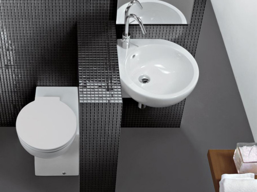 Раковина из санфаянса Hatria YOU&ME Y0H701 46х46 подвесная цвет белый 1 отверстие под смеситель - фото 2