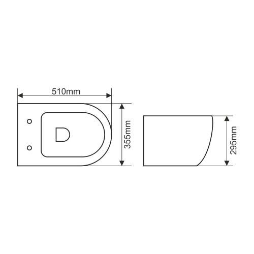 Унитаз подвесной Melana 310311MBSt-805 черный матовый с сиденьем микролифт безободковый душевой смыв - фото 2