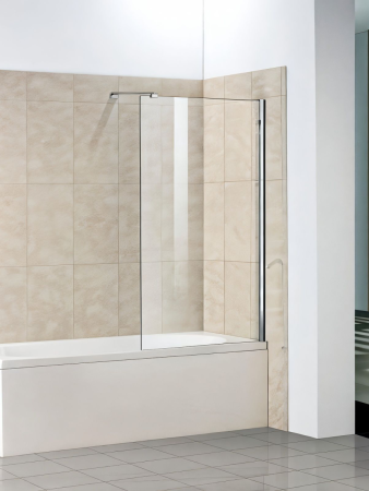 Душевая шторка на ванну WeltWasser WW100 10000001226 80х150 стекло прозрачное профиль хром глянцевый ориентация универсальная