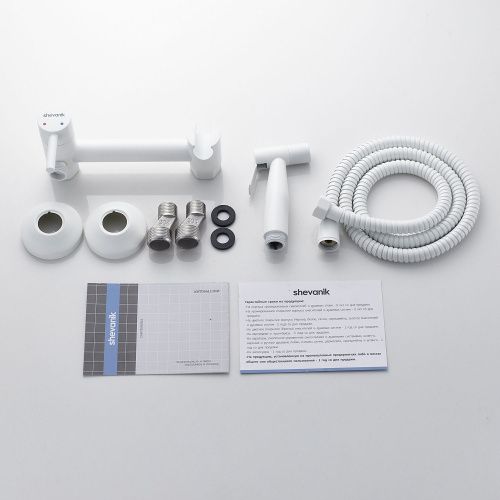 Гигиенический душ со смесителем Shevanik S107C белый - фото 4