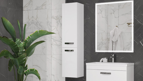 Пенал Velvex ESTEA 35х30х151 ppEST.160.233 подвесной цвет белый - фото 3