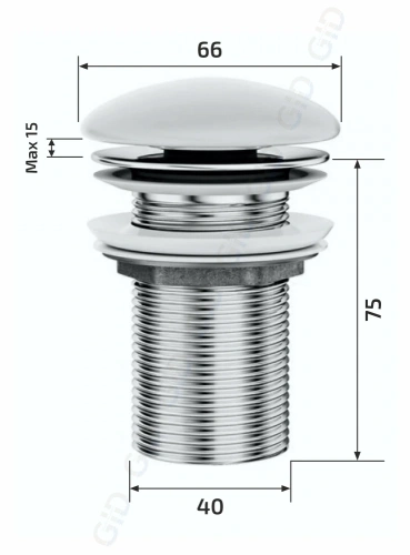 Донный клапан Gid Minucia Bl100 (72201K) - фото 5