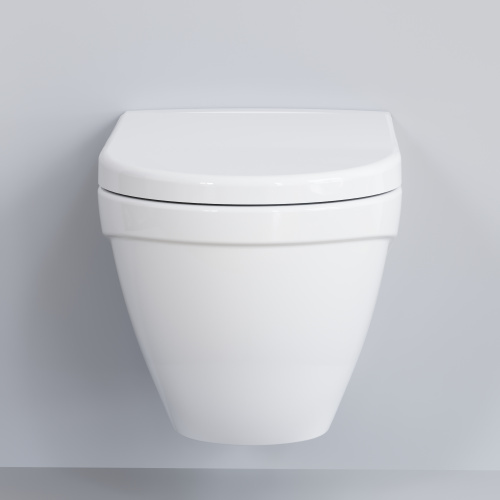 Унитаз подвесной Ambassador Nord 133T20001-132T20001 белый глянцевый с сиденьем микролифт - фото 3