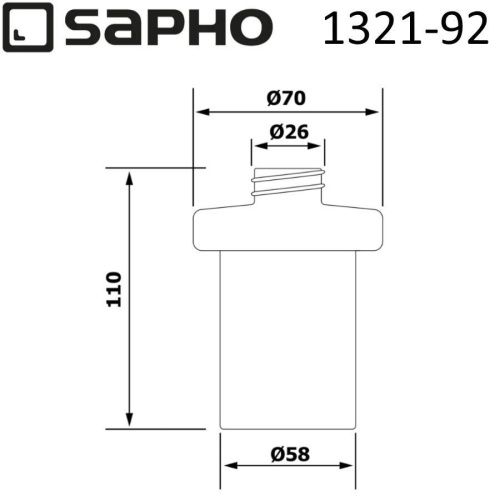 Диспенсер для мыла Sapho OLYMP 1321-92 - фото 2