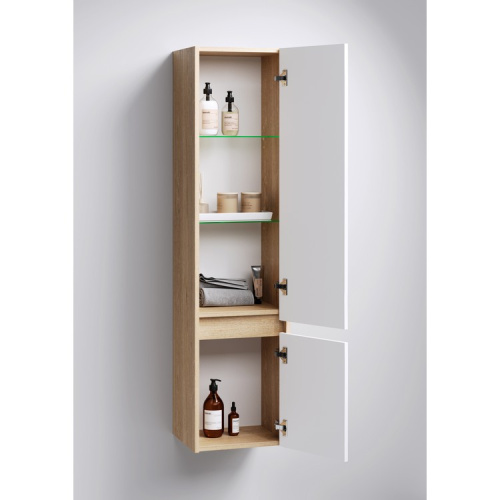 Зеркало-шкаф Aqwella Y SIT0535DB 35х30х150 подвесной цвет белый/коричневый - фото 3