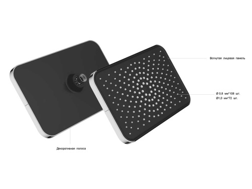 Верхний душ Vincea Inspire VSHD-3I4CGM вороненая сталь - фото 3