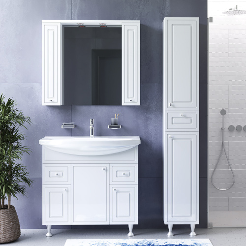 Зеркало-шкаф Damixa Palace One M41MPX0851WG 85х19х75 подвесной цвет белый глянцевый - фото 3