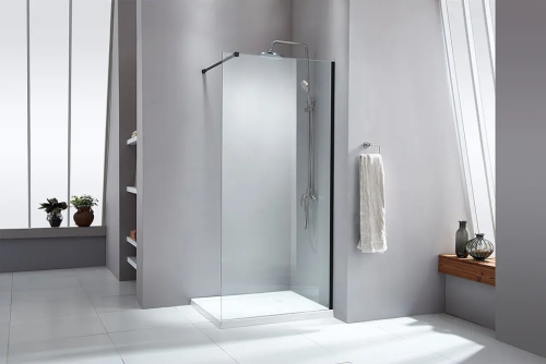 Душевая перегородка Parly T100B 100х190 стекло прозрачное профиль черный - фото 3