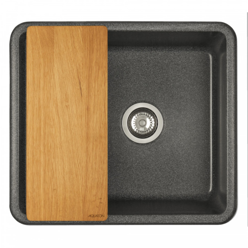 Кухонная мойка Aquaton Беллис 1A724932BS210 57х51 цвет графит - фото 2
