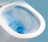 Унитаз напольный с бачком CeramaLux 2178 белый с сиденьем микролифт безободковый каскадный смыв
