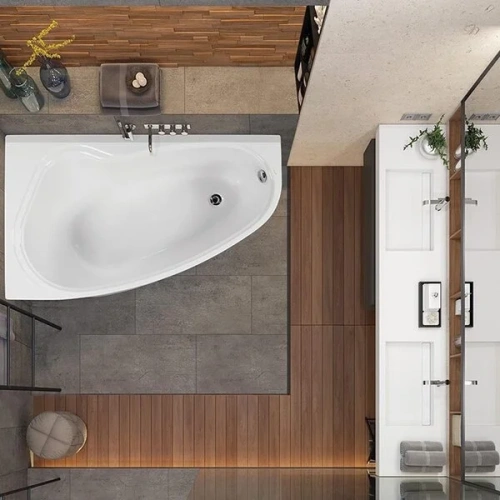 Ванна акриловая Vagnerplast Avona VPBA159AVO3PX-04 150х90 пристенная асимметричная без каркаса - фото 4