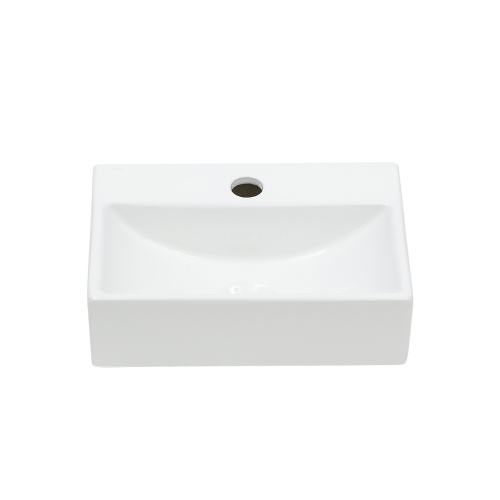 Раковина из сантехнического фарфора Melana A301-803 41х25 накладная цвет белый 1 отверстие под смеситель - фото 3