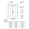 Душевой уголок Veconi Rovigo RV50B-10090-05-C8 100х90 стекло тонированное профиль черный без поддона