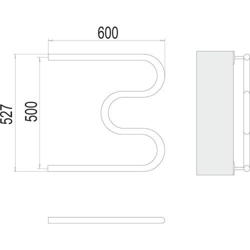 Полотенцесушитель Terminus 4620768880506 60х53 водяной хром - фото 3