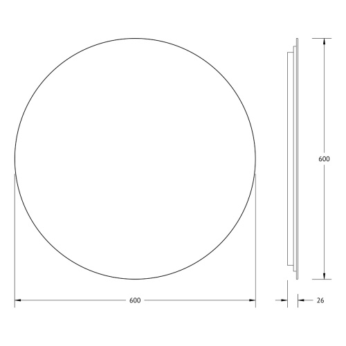 Зеркало в ванную Defesto OPTI DF 2843S 60х60 - фото 2