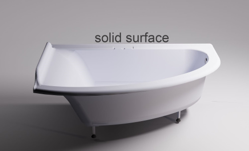 Ванна из искусственного камня Astra-Form Анастасия 01010063 182х125 угловая асимметричная с ножками - фото 2