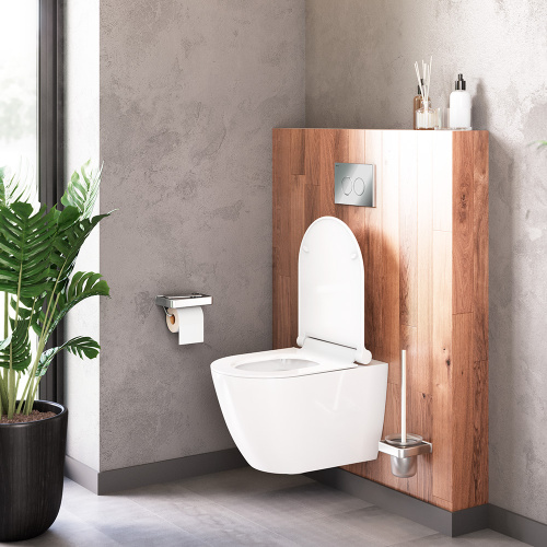 Унитаз подвесной Damixa Apollo DX22C1700SC белый с сиденьем микролифт безободковый каскадный смыв - фото 5