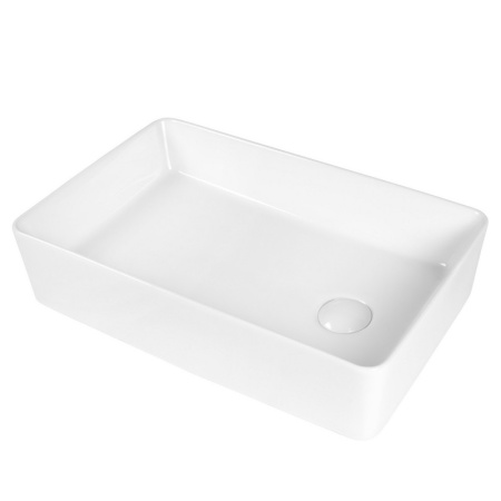Раковина из сантехнического фарфора Bond Cube S67-500 52х34 накладная цвет белый глянцевый