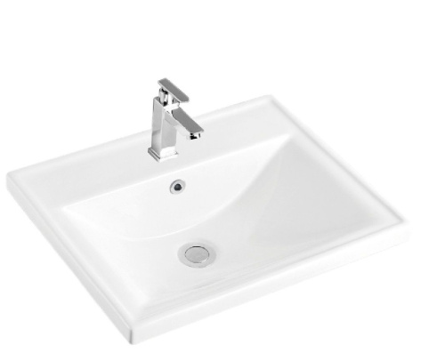 Раковина керамическая Art&Max AM6230 52х41 полувстраиваемая цвет белый