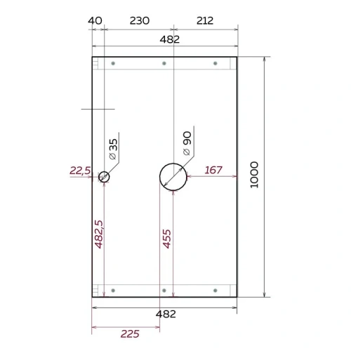 Столешница 1MarKa Grunge Loft У85838 100х48 накладная цвет бетон темно-серый - фото 2