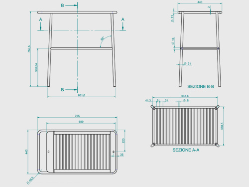 Консоль под раковину Scarabeo Fuji 6005/NROP 59х44х75 напольная цвет черный - фото 3