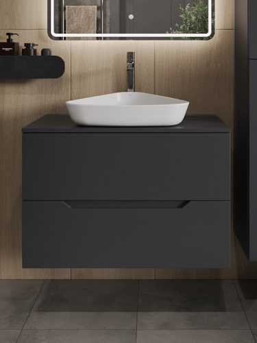 Тумба с раковиной Orange Line Li-80TugMDF+B07-500W 81х46х66 - фото 3