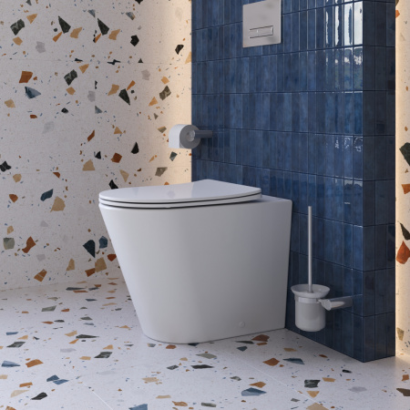 Унитаз приставной BelBagno FLAY BB1003CB-TOR/SC белый с сиденьем микролифт безободковый смыв торнадо