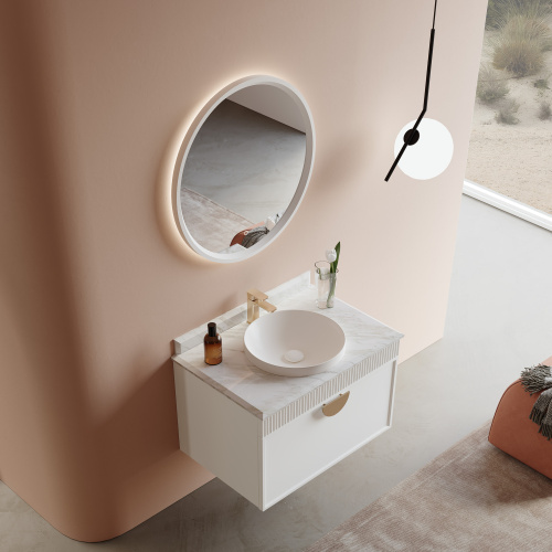 Тумба с раковиной Orka Molino 5004580 82х55х53 цвет белый матовый - фото 4