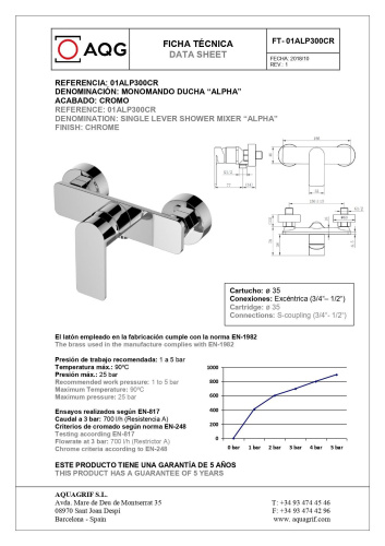 Смеситель для душа AQG Alpha 01ALP300BL настенный белый матовый - фото 2