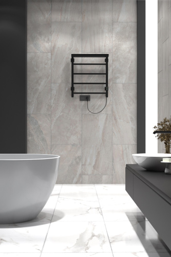 Полотенцесушитель Indigo Forma LEF60-50BRRt 53х60 электрический черный муар - фото 4