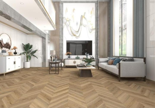 SPC ламинат Damy Floor CHEVRON DF10-Ch Сен-Клу толщина 0.5 см 43 класс 600х127 - фото 2