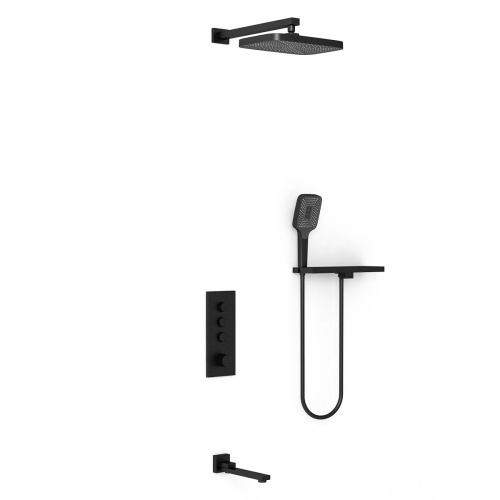 Душевая система Vincea VSFW-431T1RMB встраиваемая в стену с термостатом - фото 2