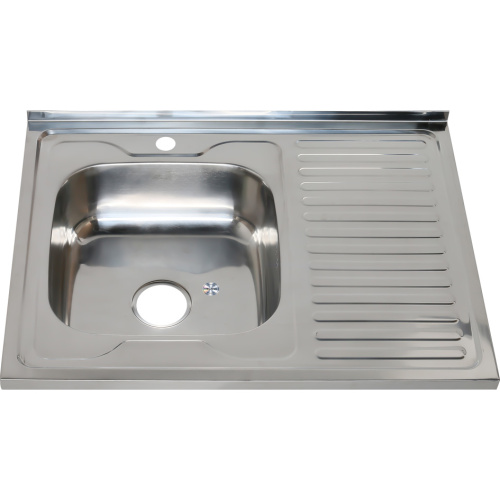 Кухонная мойка Melana 007 t L (*10) 80х60 цвет хром поверхность глянцевая - фото 2
