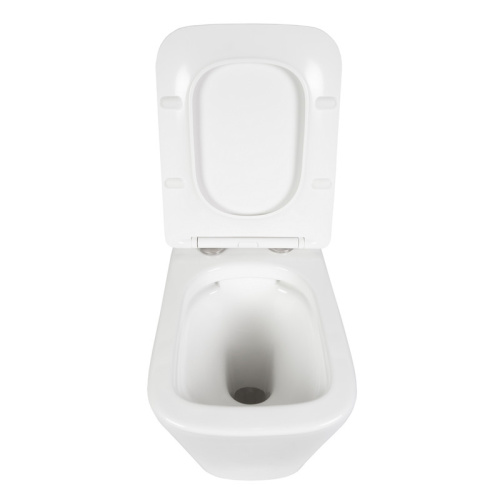 Унитаз напольный с бачком Bond Cube F04-00 белый с сиденьем безободковый душевой смыв - фото 3