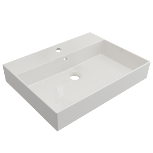 Раковина керамическая Cezares MOLVENO 46 CZR-MIL-60-LVB 60х47 подвесная цвет белый 1 отверстие под смеситель - фото 2