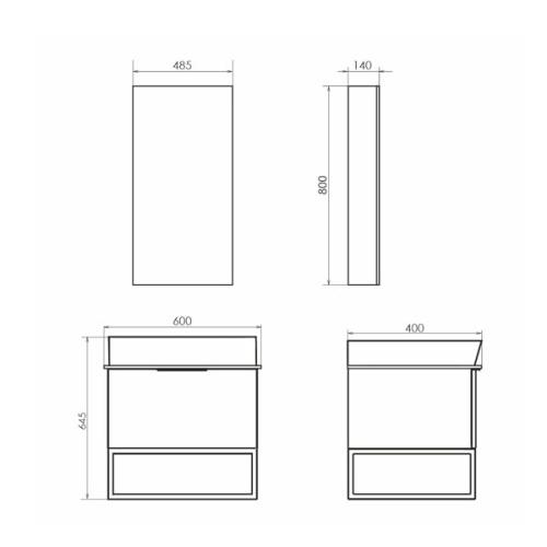 Тумба с раковиной Comforty Порто 00-00010677CF 60х40х65 подвесная цвет дуб темно-коричневый - фото 2