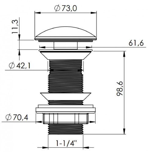 Донный клапан Santek Aqua 1WH501801 - фото 3