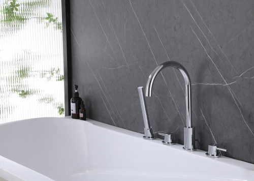 Смеситель ABBER Wasser Kreis AF8113 на борт ванны хром - фото 2