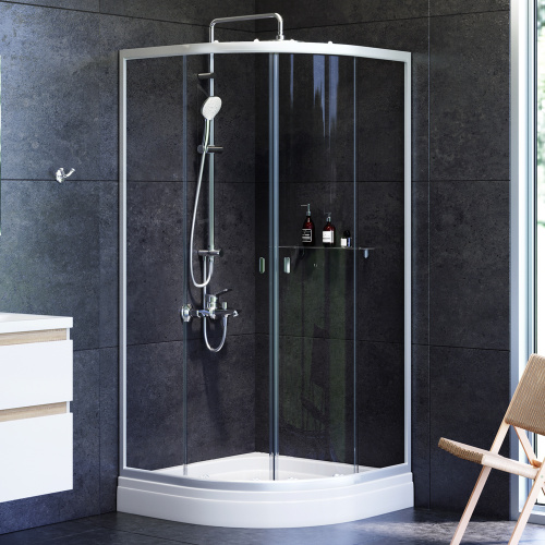 Душевой уголок Am.Pm X-Joy W88G-205-090MT64 90х90 стекло прозрачное профиль хром глянцевый без поддона