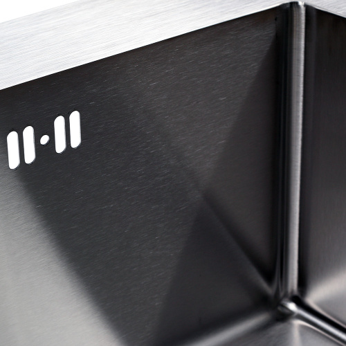 Кухонная мойка Melana ProfLine MLN-R6050H 60х50 цвет сатин поверхность матовая - фото 3