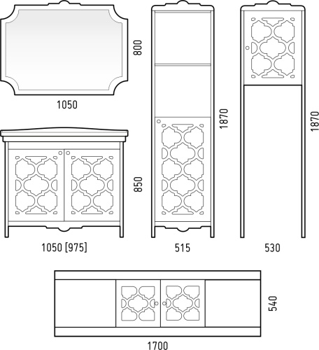 Шкаф-пенал Corozo Манойр SD-00000327 51х20х187 цвет белый - фото 2