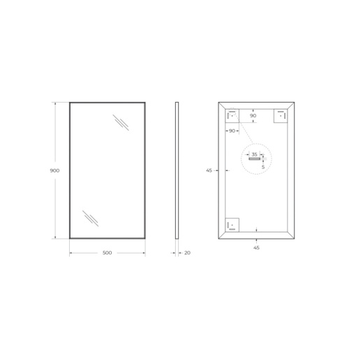 Зеркало в ванную BelBagno SPC-AL-500-900 50х90 цвет хром - фото 5