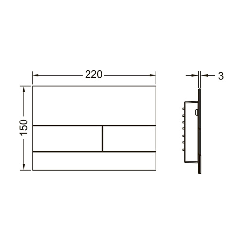 Панель смыва механическая Tece TECEsquare 9240846 цвет черный - фото 2