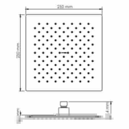 Верхний душ Wasserkraft Mindel 8500 A254 белый