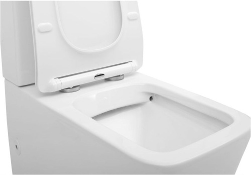 Чаша унитаза напольная Aquanet Tavr TAVR-C1 цвет белый без бачка с сиденьем микролифт безободковая каскадный смыв - фото 2